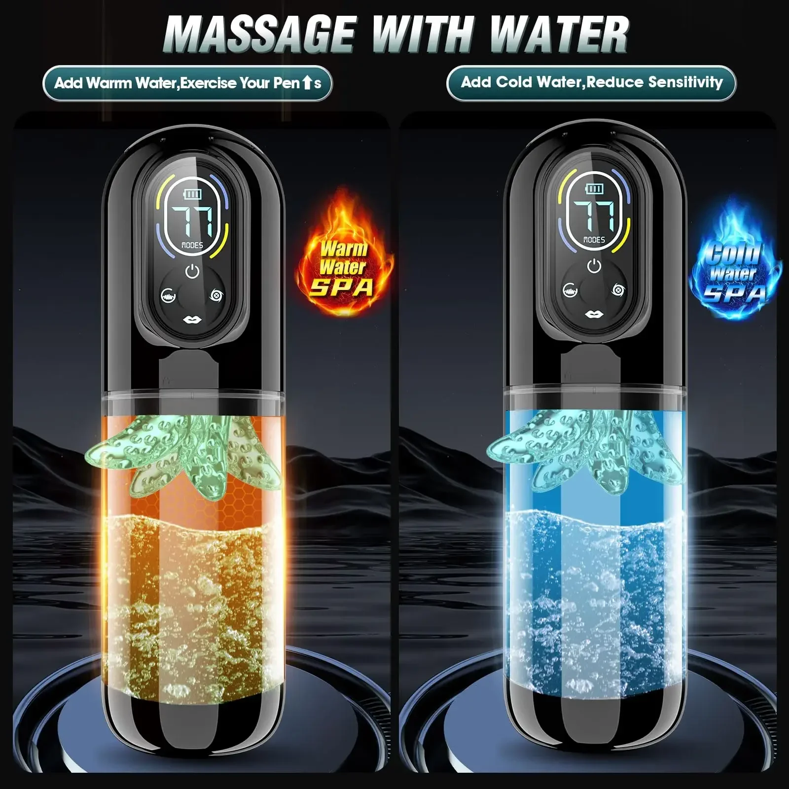 Automatic Male Masturbator Rotation with Upgrade Telescopic Sucking Licking LCD Vacuum Penis Pump Blowjob Adult Sex Toys for Men