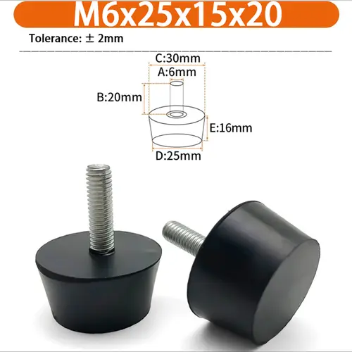 M6 M8 M10 Rubber Adjustable Feet Pad Feet Pad With Screw Table Chair Balck Leveling Foot Pad Furniture Leg Anti-shock Protection - Image 16