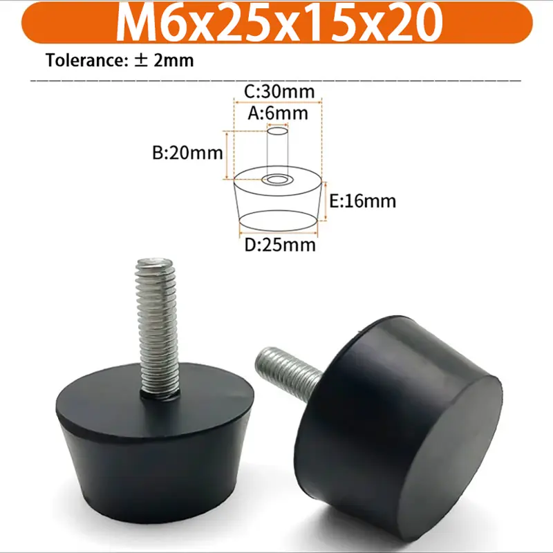 M6 M8 M10 Rubber Adjustable Feet Pad Feet Pad With Screw Table Chair Balck Leveling Foot Pad Furniture Leg Anti-shock Protection - Image 16