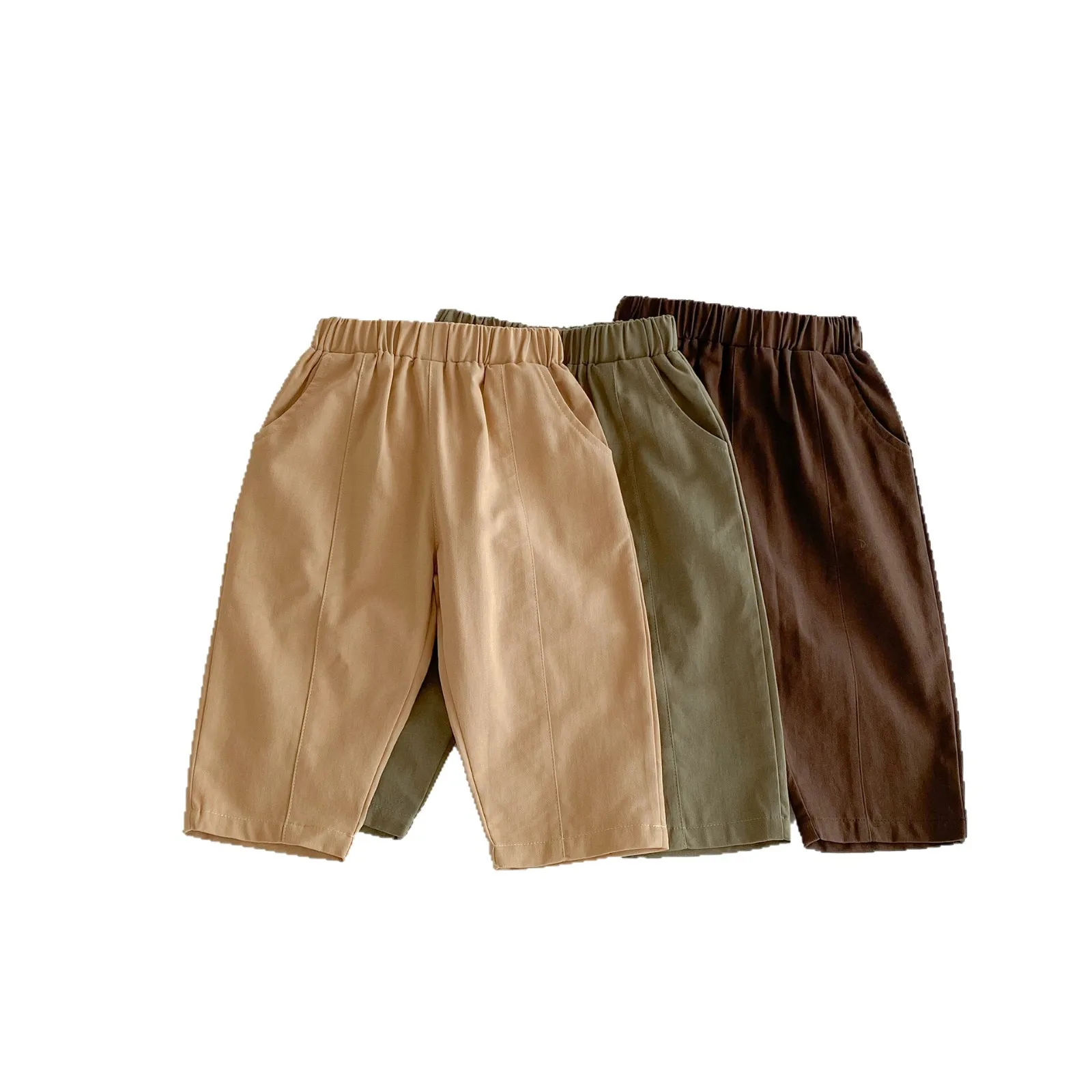 سراويل هاريم مطوية للأطفال لفصلي الربيع والخريف، للأولاد والبنات من عمر 1-6 سنوات، بنطلون كاجوال بلون سادة قابل للطي، ملابس أطفال كورية 2026