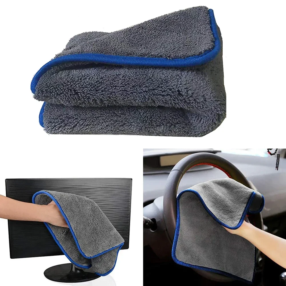 1200GSM Microfibre Car Drying Towel Cleaning Cloth Microfiber Dish Glass 30x30cm Auto Washing Towel Soft Drying Cleaning Cloth