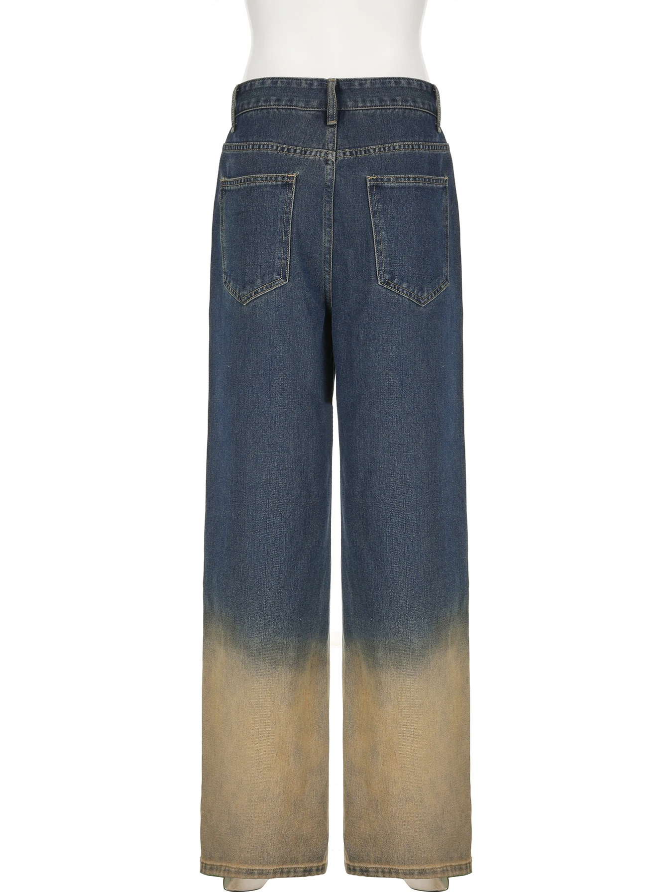 Rockmore Wide Leg Oversized Jeans Washed Denim Y2k Aesthetic Fashion Streetwear Trouser Vintage Ankle-Length Pants Youthful