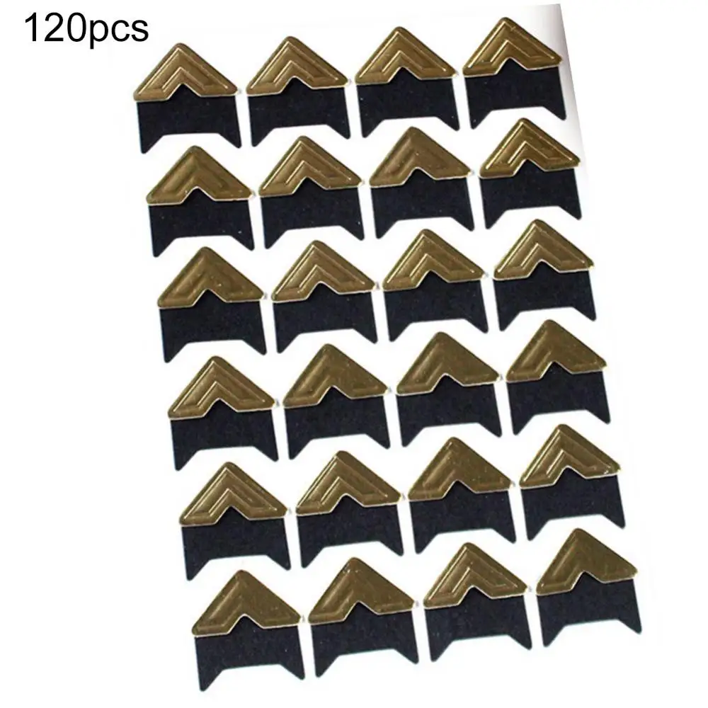 5 Sheets/120Pcs Photo Albums Corner Sticker Vintage Corner Kraft Paper Stickers Scrapbooking Picture DIY Photo Album Decor
