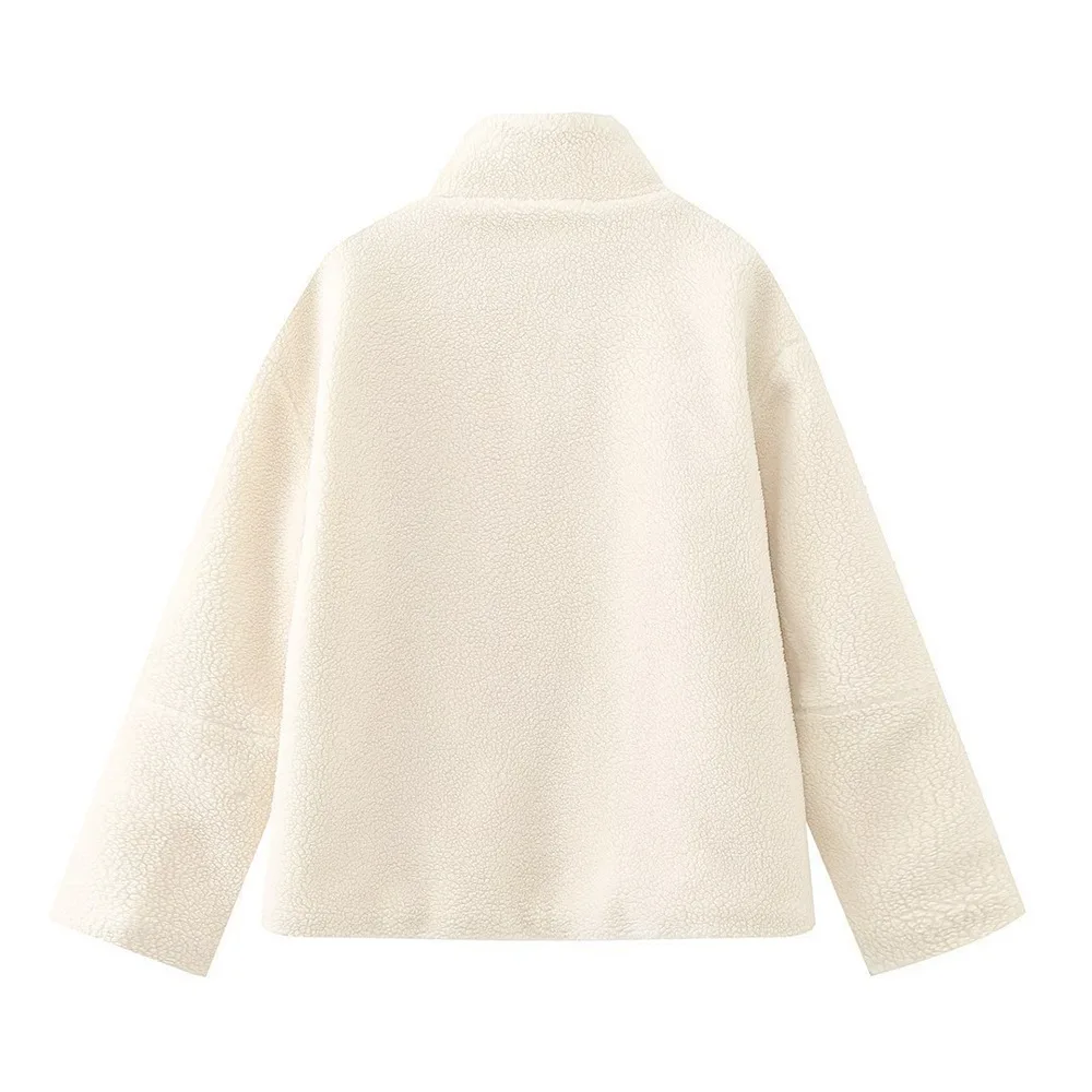 جديد المرأة جاكيت من الصوف الخريف الشتاء سستة ملابس خارجية الدافئة أفخم السترات Harajuku عادية فضفاض الإناث معطف سميك القمم الملابس