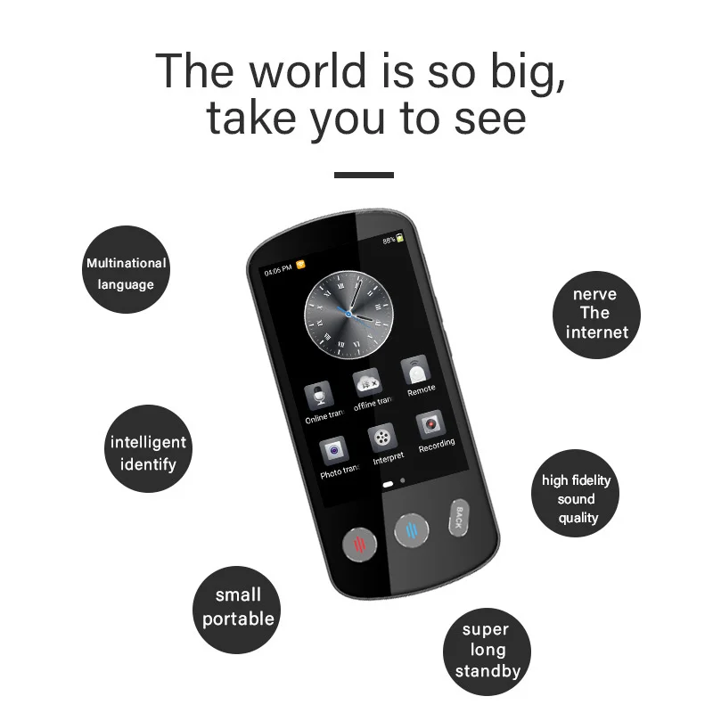 Smart Instant Voice Offline Translator Machine Support 138 Languages Real Time Multi-Languages Portable voice translator language translator