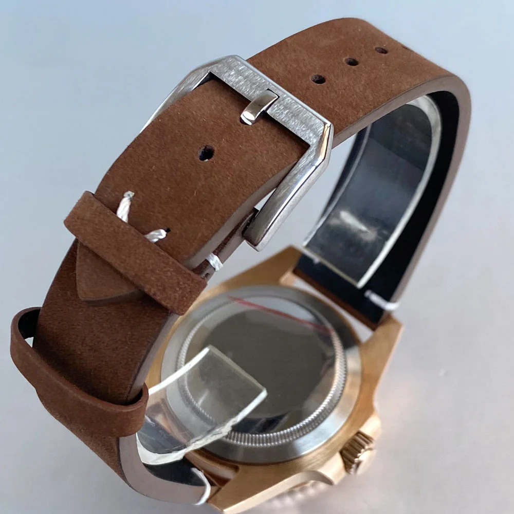 Tandorio Solid CuSn8 Bronze Black 200m Waterproof Sapphire Crystal