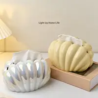 Ceramic Tissue Box  Napkin Holder Box Pearl Shell Shape Mermaid Cute Storage HOME Coffee Restaurant Hotel Bedroom Desktop Decore 1