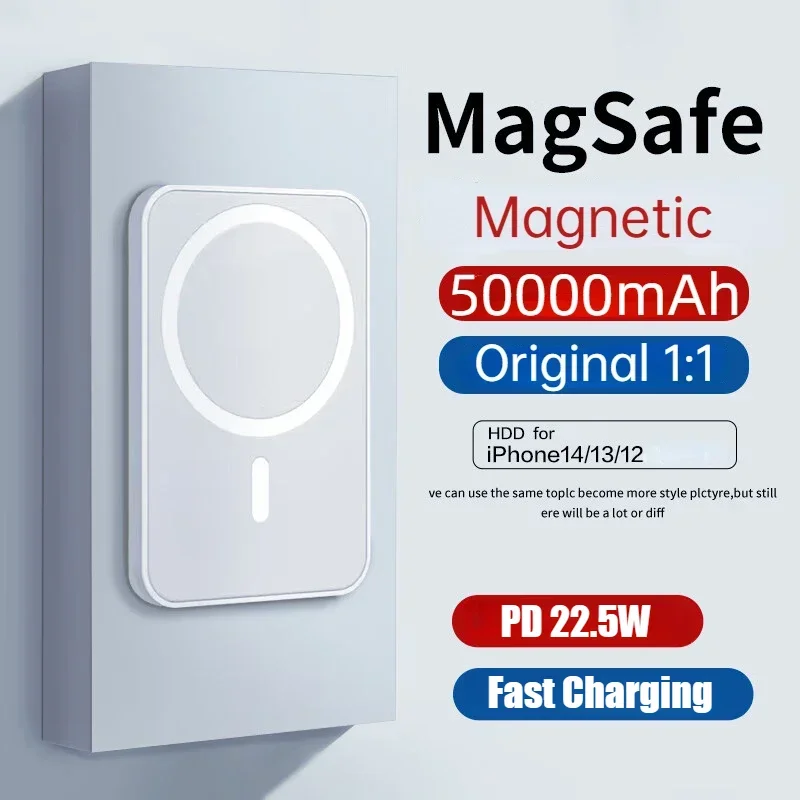 Newest PD22.5W Fast Charging For Magsefe Magnetic Wireless Portable Power Bank External Battery Charger Cases For Iphone Samsung_voghion.com