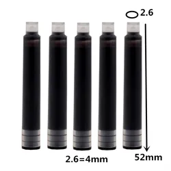 Jinhao Elegant Black Fountain Pen - F (5pcs Ink Black)