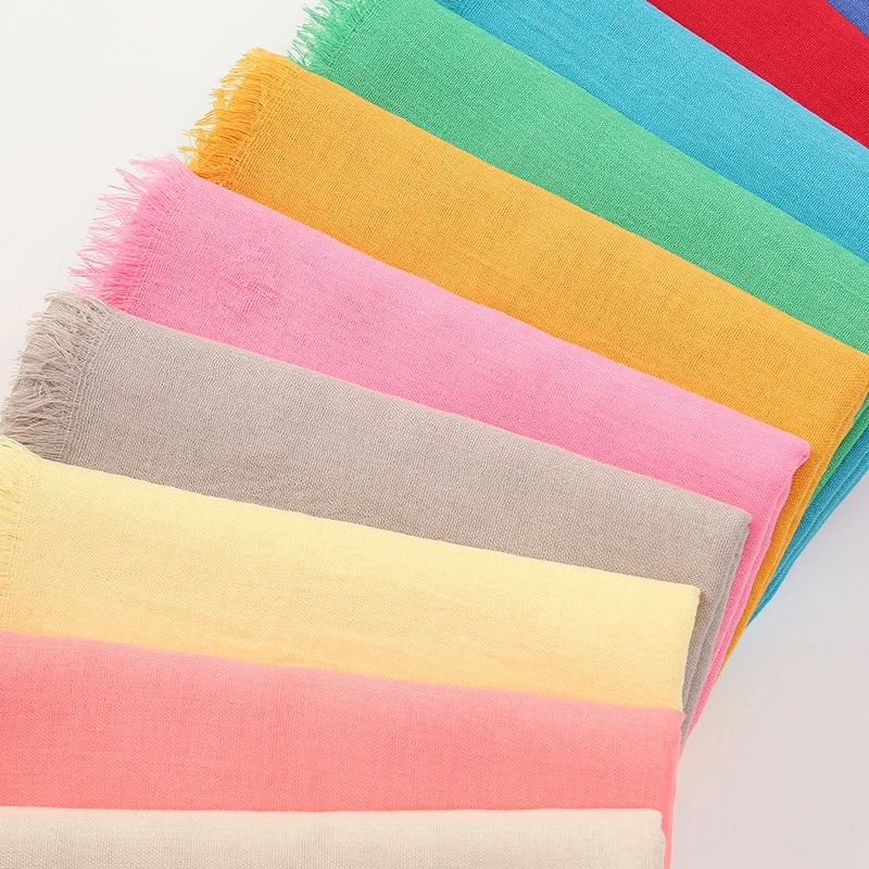 Modal Cotton Jersey Hijab Scarf Long Muslim Shawl for Women Solid Color Head Wrap Scarves Muslim Veil Jersey Hijabs 110X180Cm