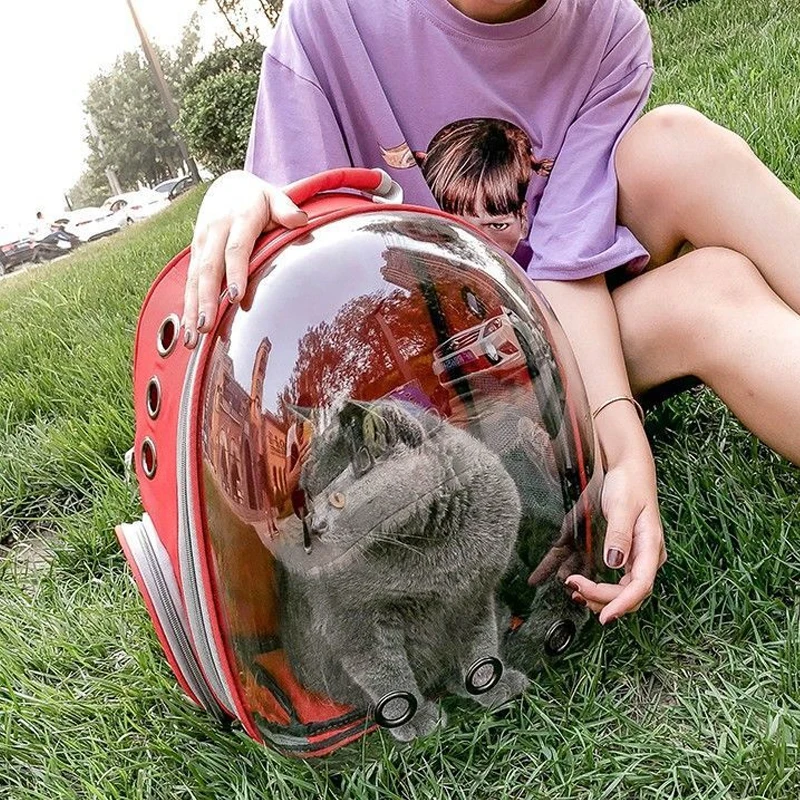 Pet Carrier Bag Space Pet Backpacks Breathable Portable Transparent Puppy Dog Transport Carrier Space Capsule Bags