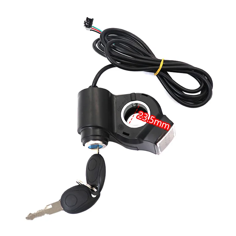Elektroroller Daumengashebel mit Voltmeter, digitaler Spannungsanzeige, Schalter und Schlüsselverriegelung – Fahrrad-Daumengashebel für Dropshipping – Detail 2