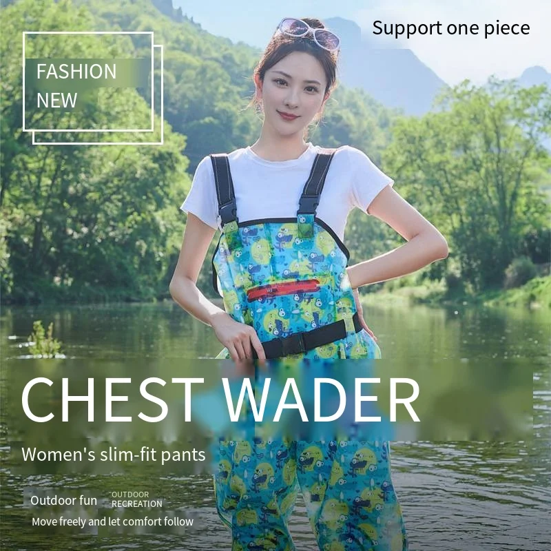 Lure Wading Pants for Lady, River Lake Fishing Waders, Travel Sea Clothing, Outdoor Waterproof Overalls, Breathable Comfort,Pink