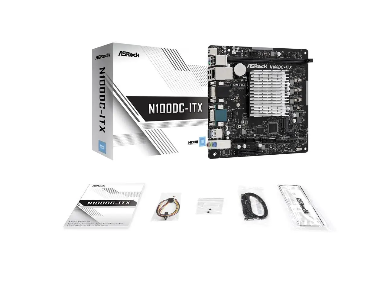 ASRock N100DC-ITX - Intel Quad-Core Processor N100 (Up to 3.4 GHz 