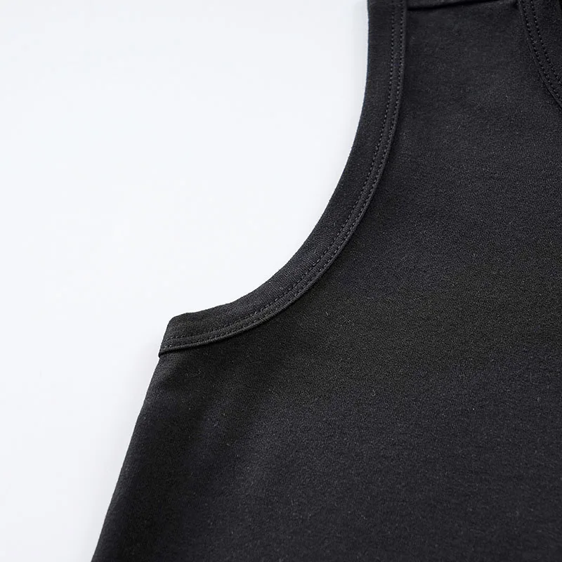 Boys Sleeveless Top Cartoon Greeting Bear Summer Comfortable Children's Clothing Baby Black Round Neck T-Shirt
