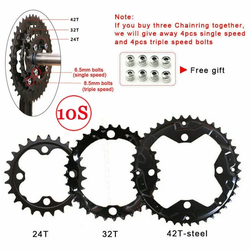 MTB Chainring 2*10S 3*10S 3*9S 22/24/32/38/42/44T Mountain Bike Chainwheel 9speed 10speed Bike Plate