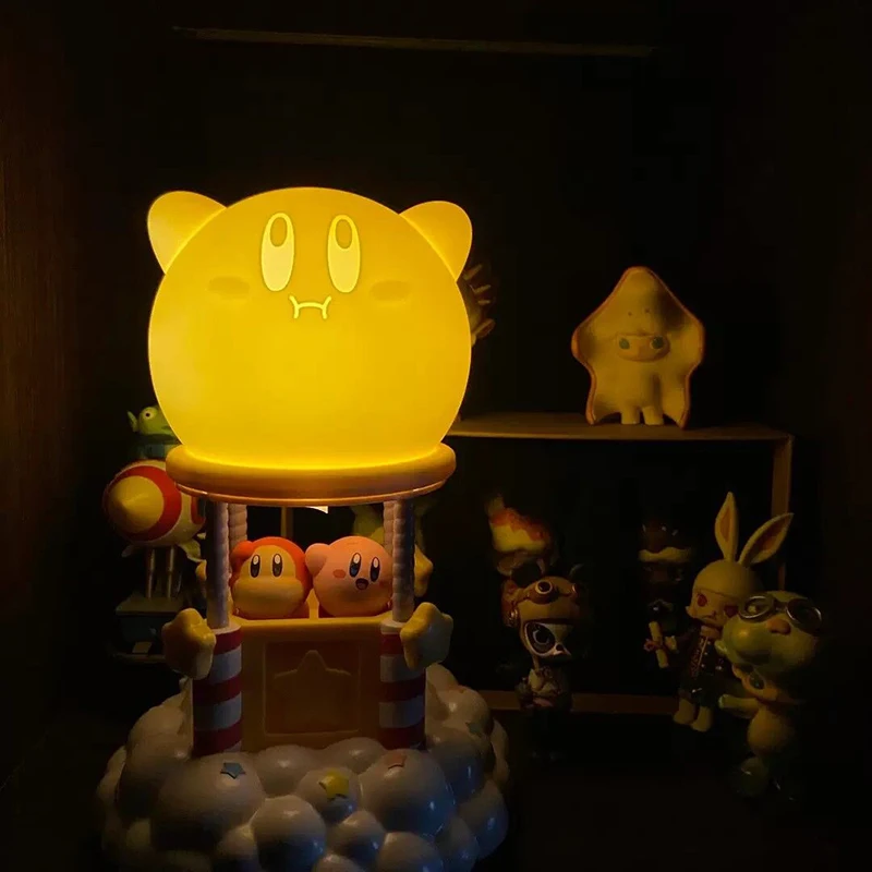 

Genuine Kirby Pat Pat Lights Hot Air Balloon Induction Light Table Lamp Night Cartoon Game Light Action Figure Toys Kids Gifts