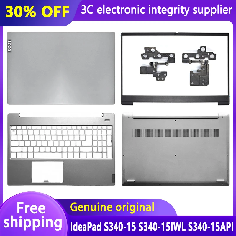 

NEW Laptop Case for Lenovo IdeaPad S340-15 S340-15IWL S340-15API LCD Back Cover Front Bezel Hinges Palmrest Bottom Case Top Lid