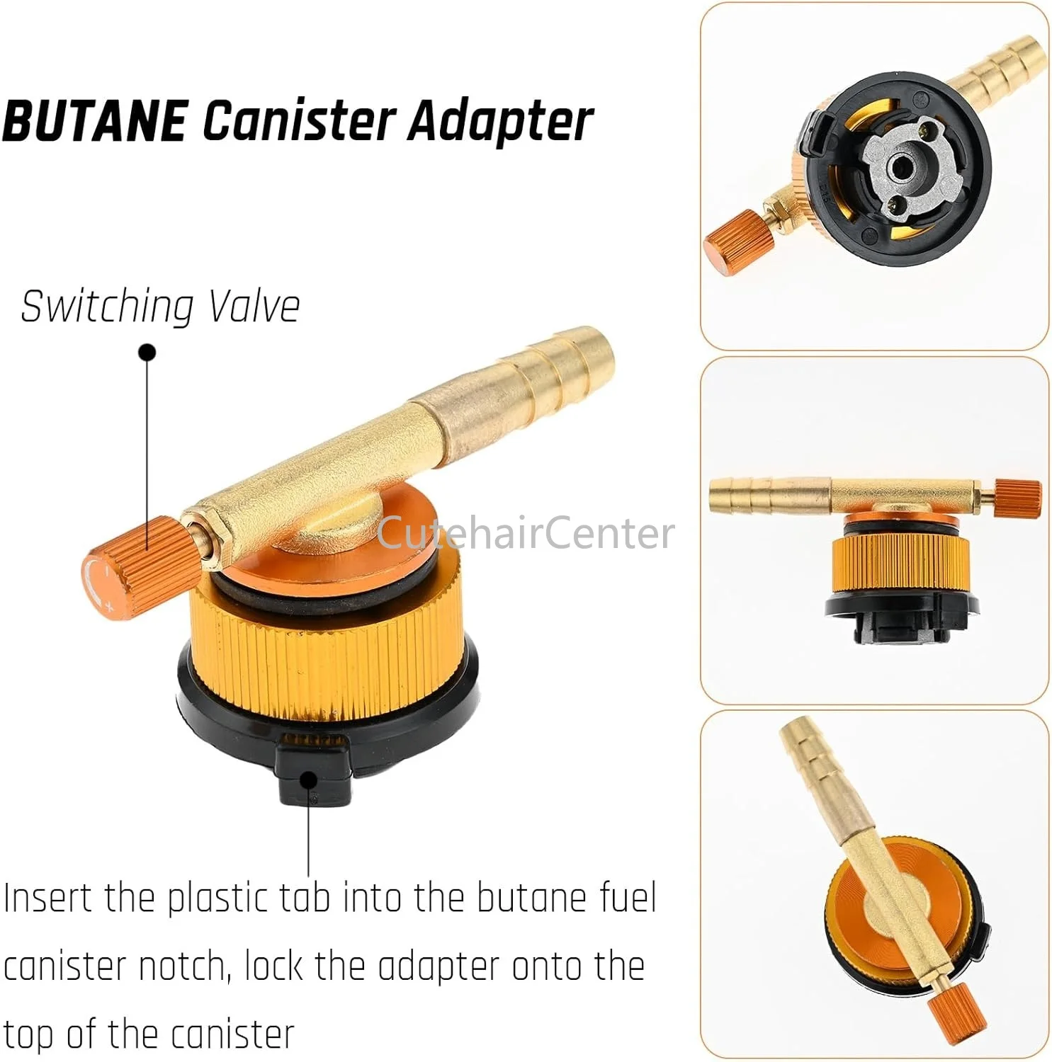 2pcs/set Camping Stove Gas Fuel Canister Adapter Canister Refill Convertor + Nozzle EN417 Lindal Valve 8mm Outlet OD/CB Can BBQ