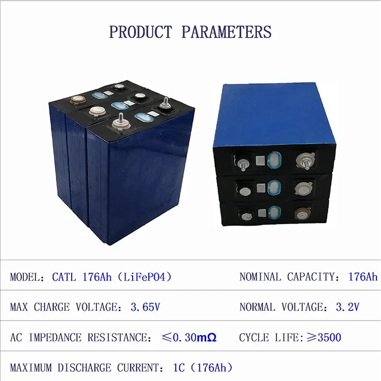 CATL 3.2V 176AH Car Battery Lifepo4 Prismatic Rechargeable Lithium Iron Phosphate Cell rechargeable batteries