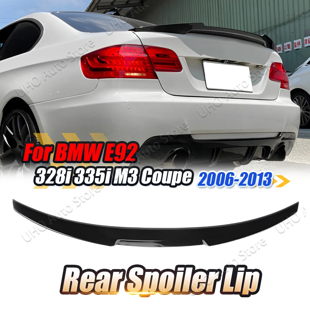 

Бампер для заднего багажника автомобиля M4, для BMW 3 серии E92 335i 328i 2007 2008 2009 2010 2011 2012, комплект блеска для заднего спойлера