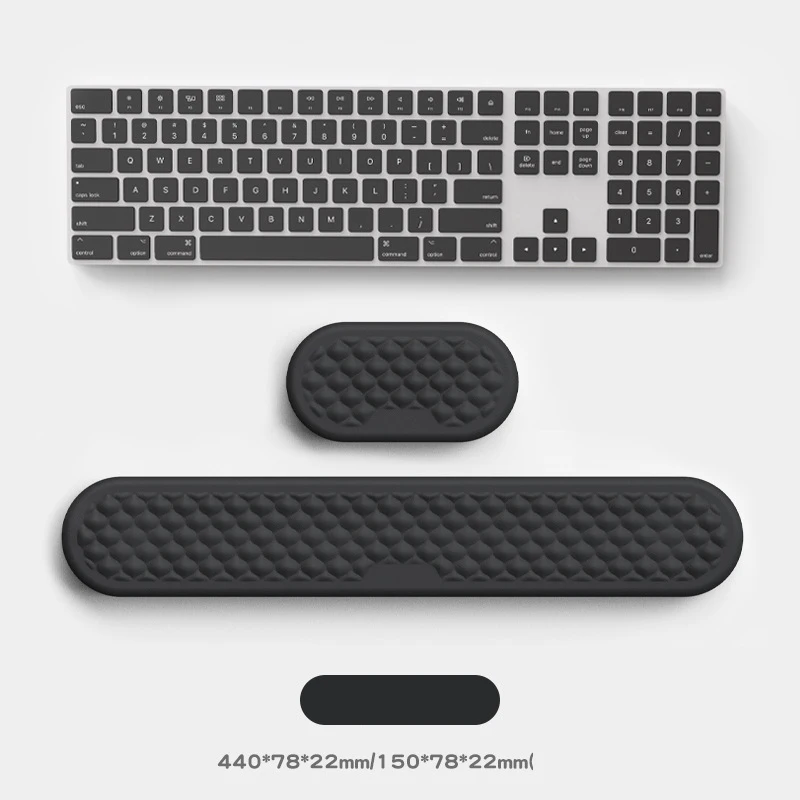 Ergonomic Keyboard Wrist Rest, Silky Memory Foam with Massage Points Carpal Tunnel Support Wrist Pad for Office Gaming