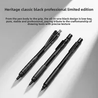 JP Pentel 60th Anniversary Limited Low-Center-of-Gravity 0.5mm Black Mechanical Pencil Metal GRAPH Set PG505/PG1015 Drawing Tool 4
