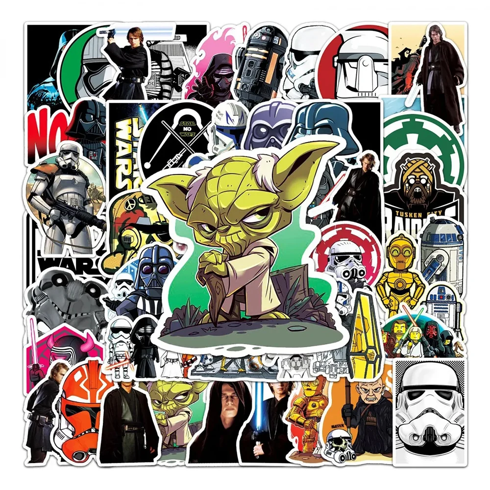 

10/30/50pcs Disney Cartoon Star Wars Stickers Decal Waterproof Graffiti Skateboard Laptop Phone Car Cool Anime Sticker Kids Toys