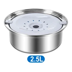 Large Capacity Stainless Steel No-Spill Dog Water Bowl - Slow Water Feeder, Spill-Proof, Zero Splash, No Drip (2.5L)