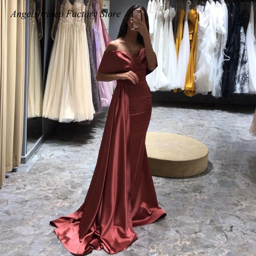 

Длинные Бордовые платья для выпускного вечера, с V-образным вырезом, в пол, с открытыми плечами, вечерние платья для выпускного вечера, платье знаменитости jurken