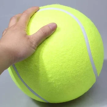 9.5'Giant Tennis Ball For Dog Chew Toy Big Inflatable Tennis Ball Pet Dog Interactive Toys Pet Supplies Outdoor Cricket Dog Toy 3
