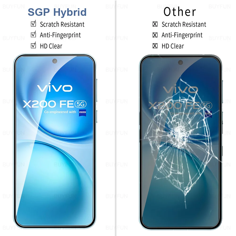 VivoX200FE الزجاج 4 قطعة ل Vivo X200 FE 5G الزجاج...
