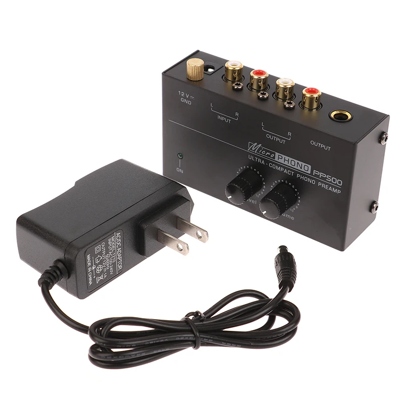 

Ultra-compact PP500 Phono Preamplifier Preamp With Bass Treble Balance Volume Adjustment Pre-amp Turntable Preamplificador