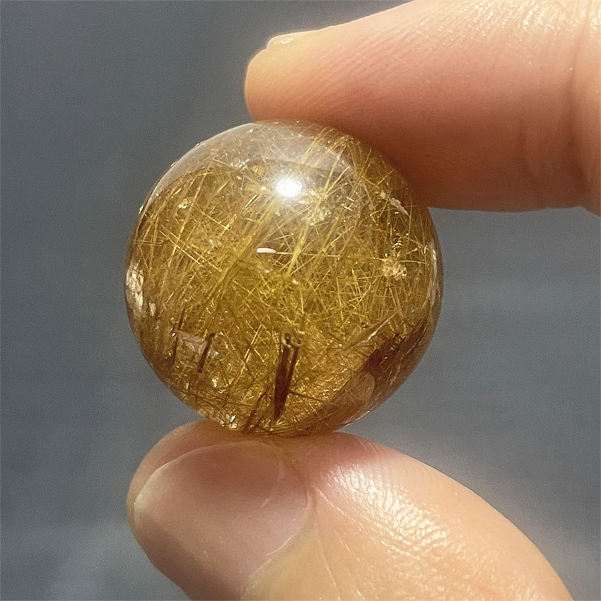 Natural Stone Golden Quartz Rutilated Sphere Polished Crystal Ball Decoration Rock Gift Reiki Healing 5