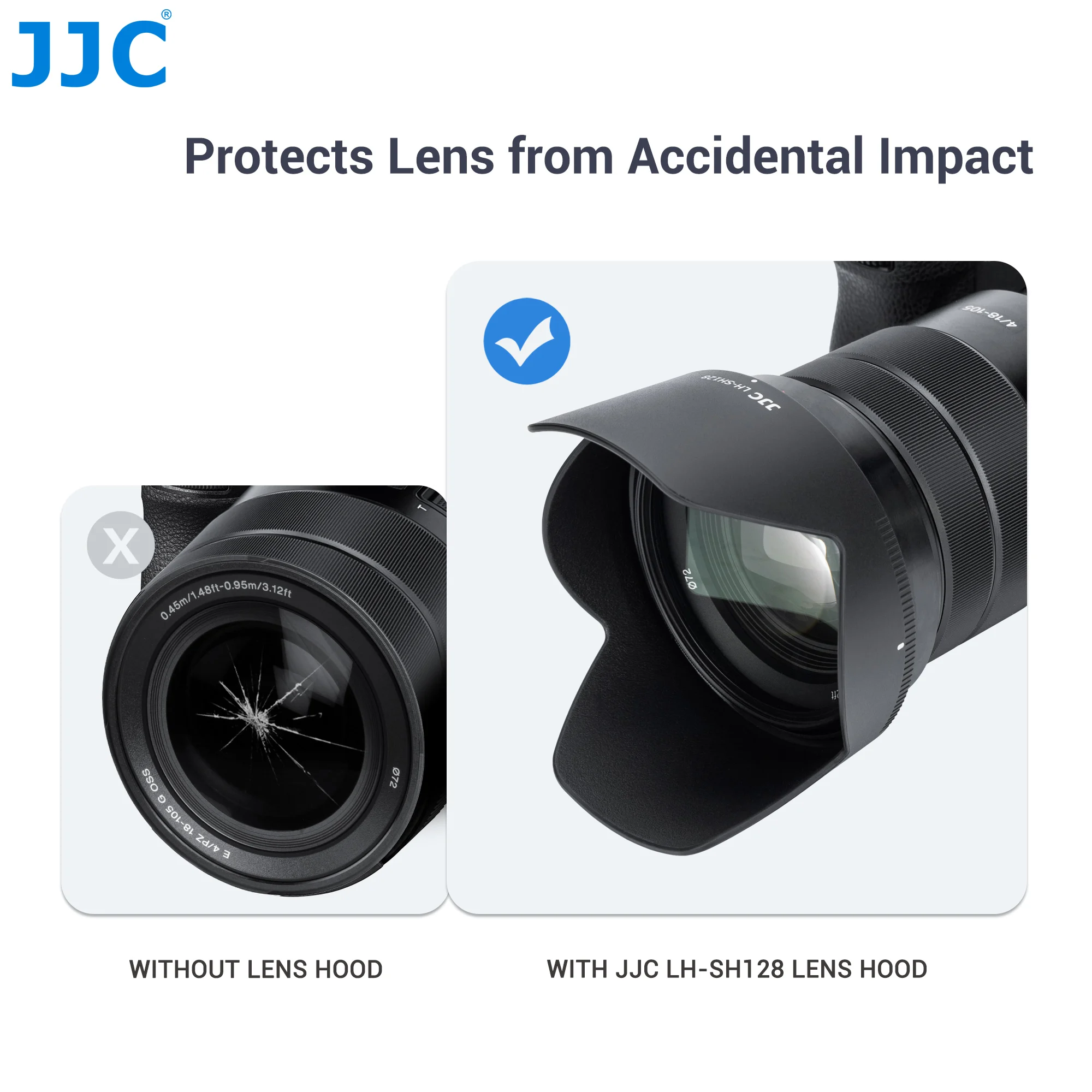 JJC Lens hood for Sony E PZ 18-105mm F4 G OSS Lens Replace Sony