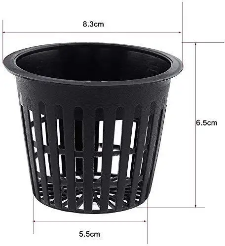 Black 3 Inch Nursery Pots Wide Lip Hydroponics Cups Colonization Mesh Pot Soilless Net Basket Gardening Accessories 1pc