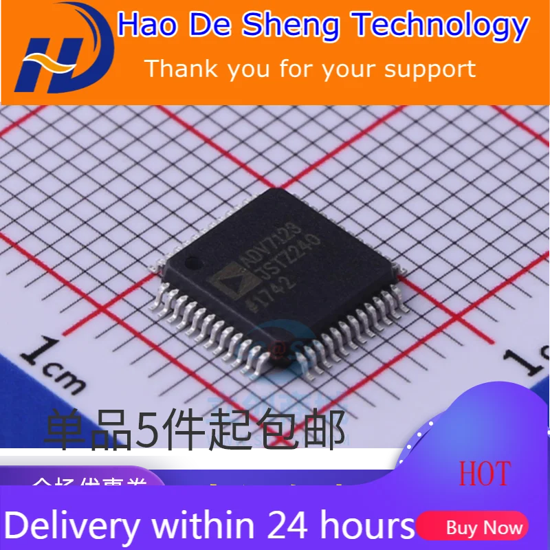 

10 шт./лот ADV7123JSTZ240 ADV7123JST240 LQFP-48 новая Оригинальная фотография