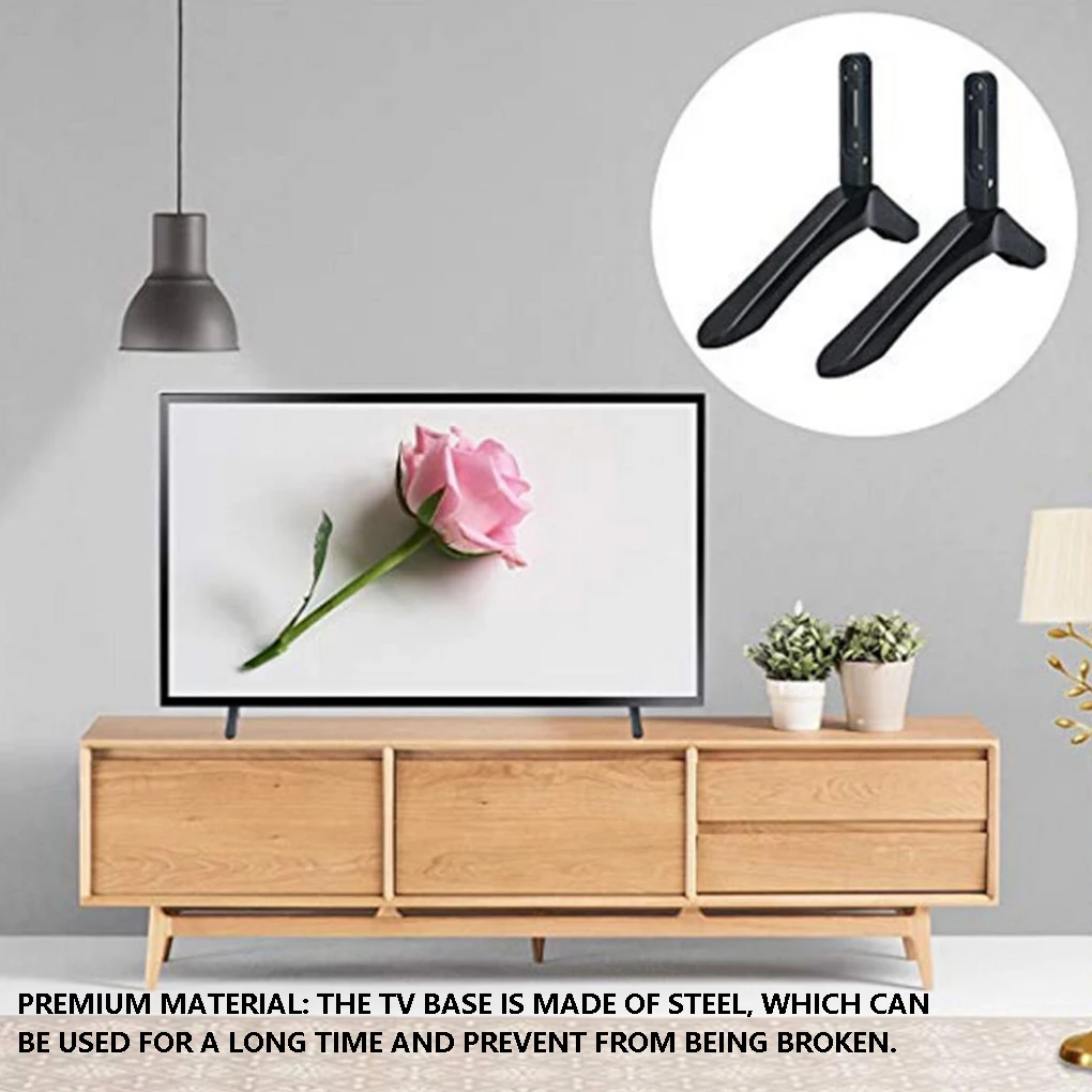 

Стальные ТВ-основы, стол, черный без отверстий, стойка для экрана, подставка с нагрузкой, металлические эффективные ножки для 32-65 дюймов