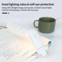 USB Book Light Book Reading Lamp Clip-on Book Lights Folding LED Night Lamp For Reader Kindle Adjustable Flexible with Battery 6