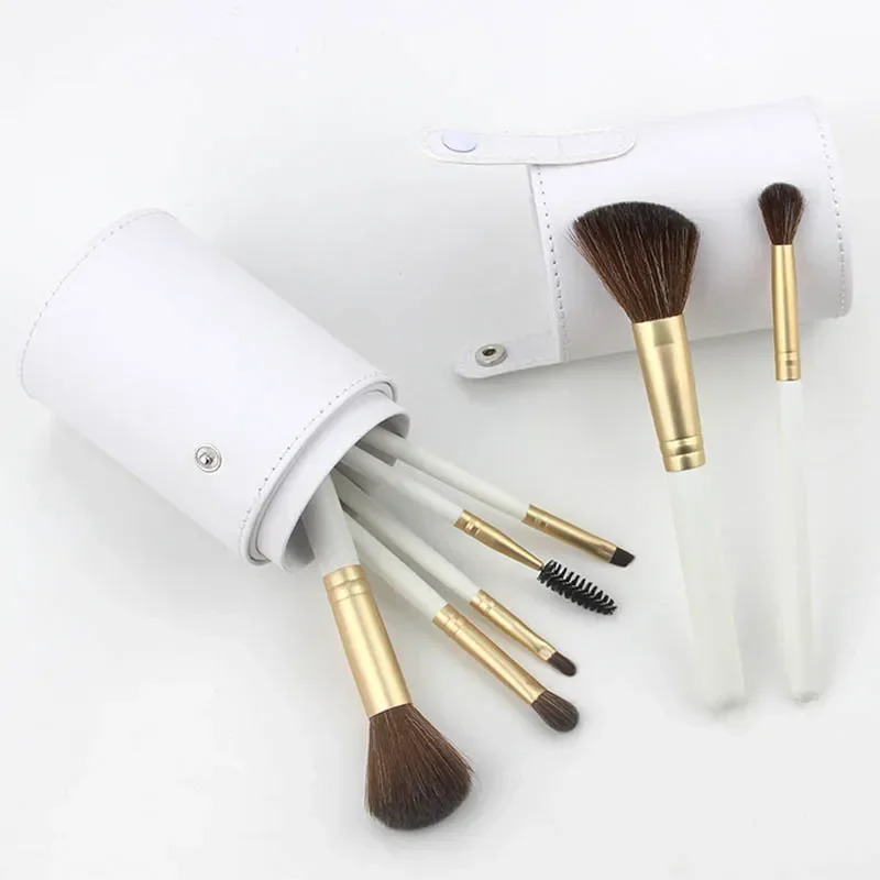 Professional Makeup brushes set 7pcs Makeup brush Natural Synthetic Foundation Powder Highlighter Pearl White/RoseGold