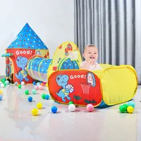 Portable Children's Tent Beach Toys Cartoon Ball Pool Kids Tent 3 in 1 Pop-up Tent Play House Outdoor Child Teepee Toy Tents 1
