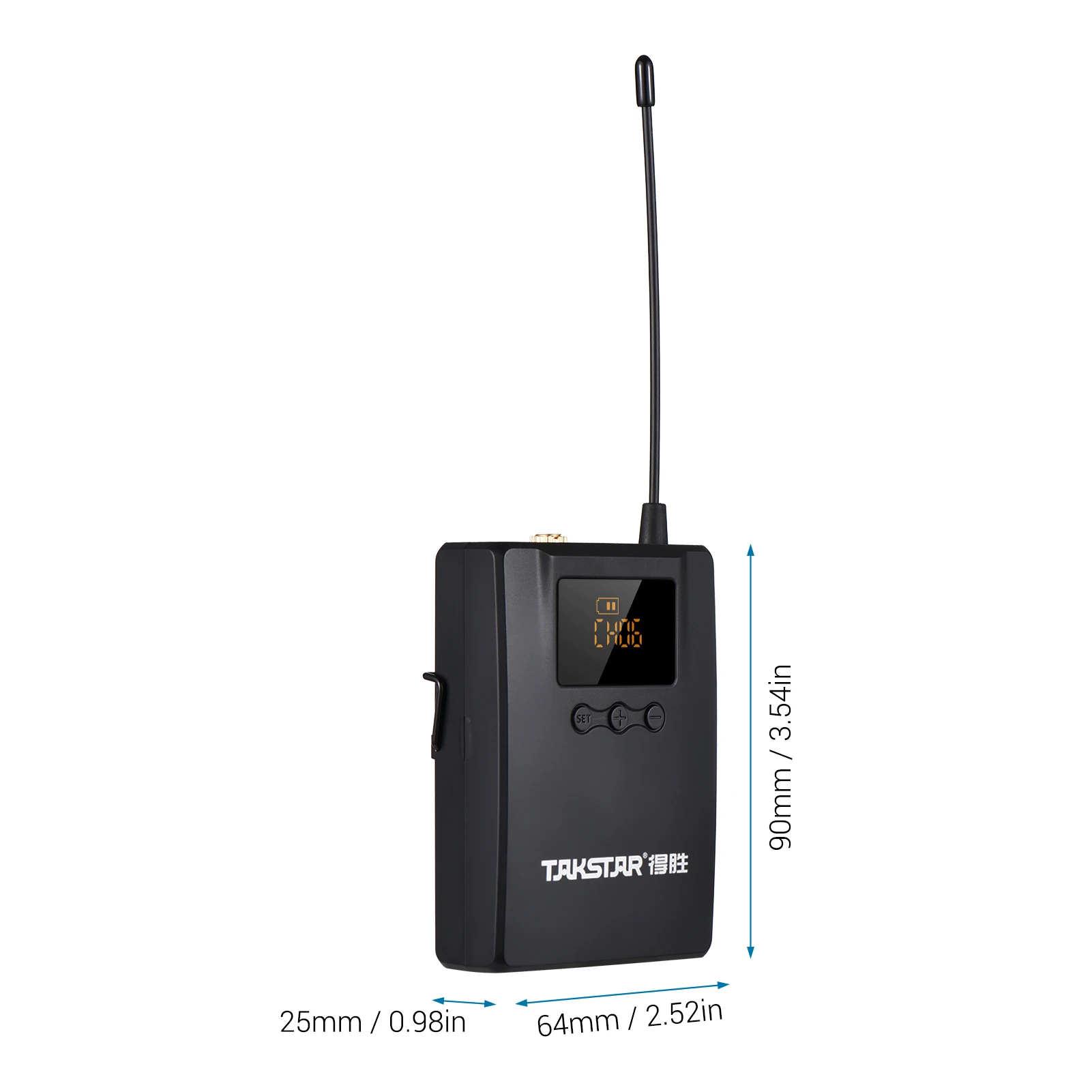 TAKSTAR WPM-300R Wireless Audio Receiver with In-ear Earphone UHF Bodypack Receiver LED Digital Display for Stage Studio