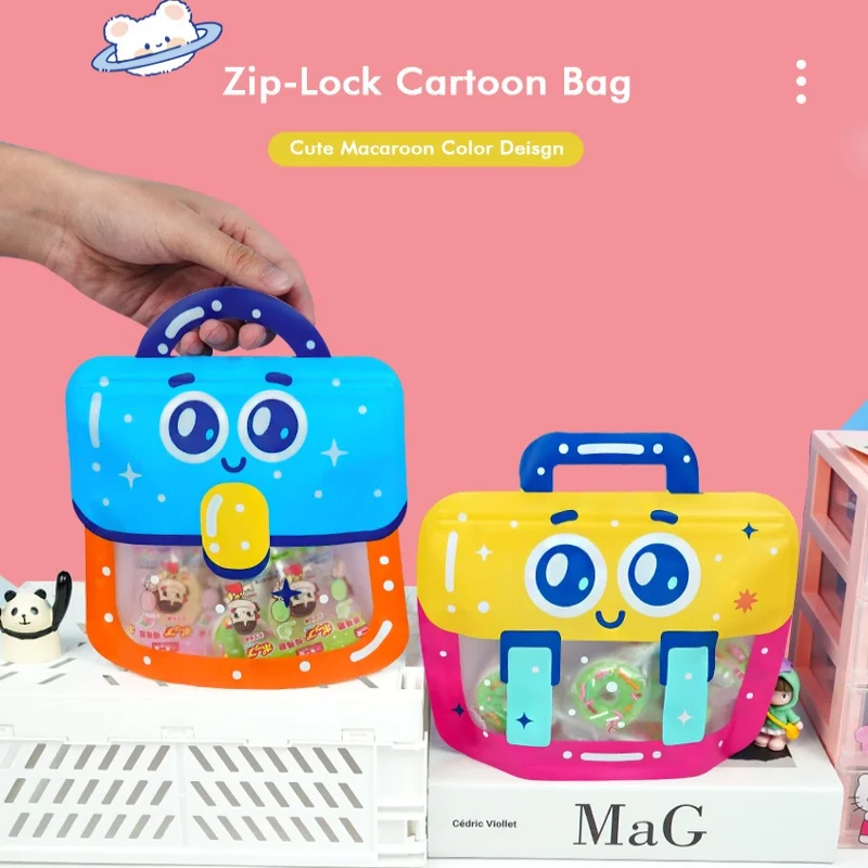 20/50pcs Kindertag Geburtstags feier Geschenk beutel Geschenkt üte Lebensmittel qualität Cartoon tragbare Macaron Farbe Abschluss versiegelung Taschen