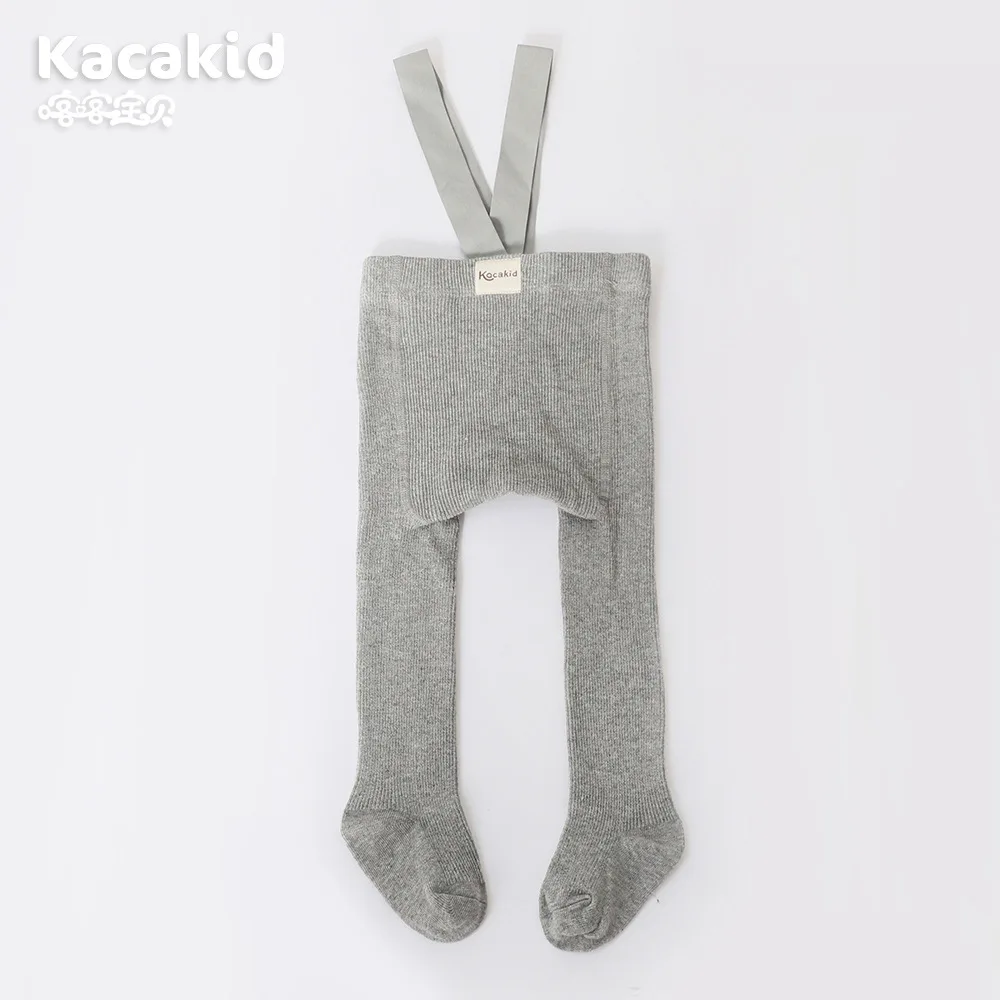 Festive Baby Knit Suspender Tights - Cozy High Waist Leggings