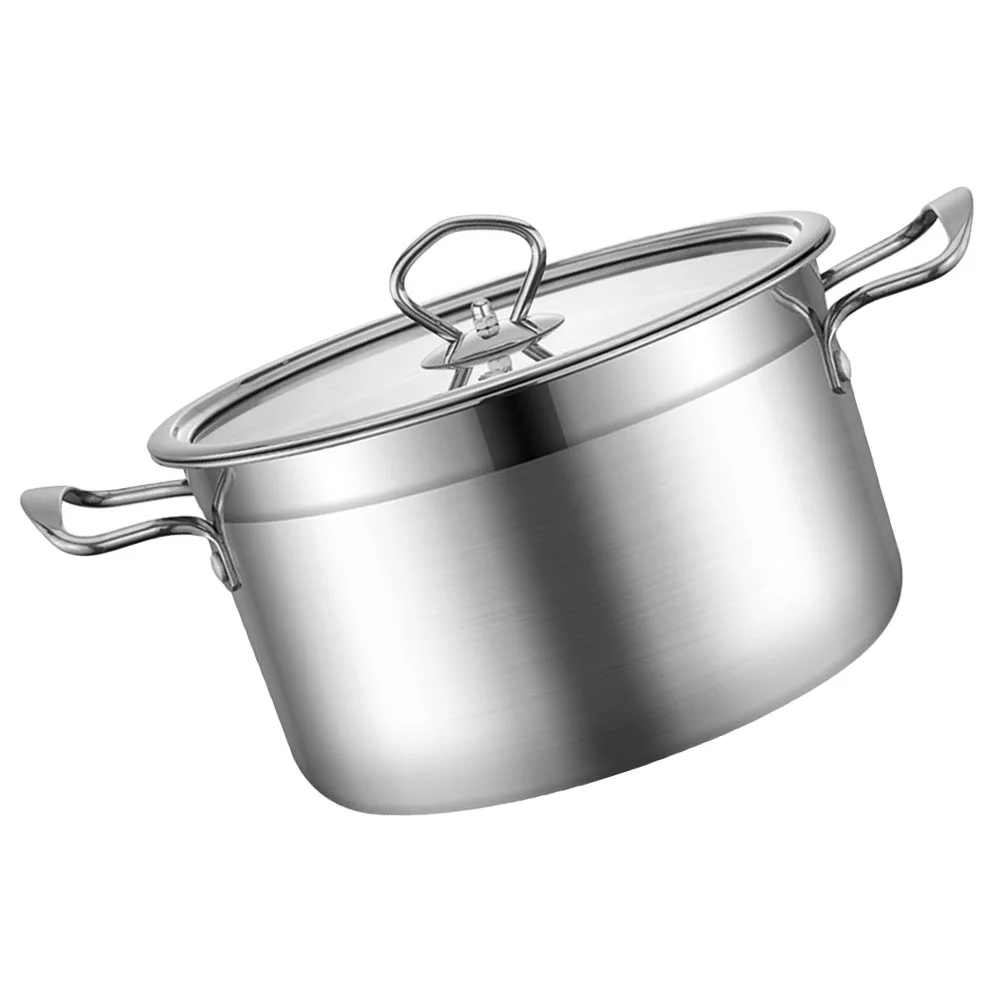 

Stainless Steel Stockpot Multi-functional Soup Pot Household Stockpot with Lid
