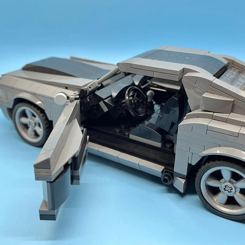 MOC-142663 근육 럭셔리카 로고 빌딩 블록, 생일 크리스마스 우선 장난감 선물, 910 개