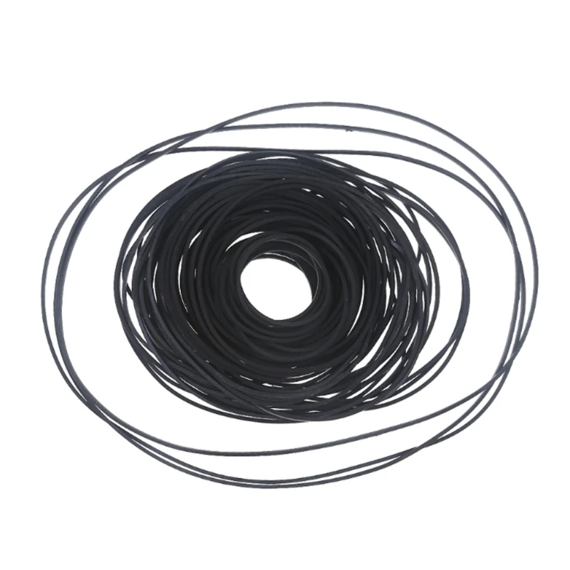 Mix Size Rubber Belts Cassette Tape Machine Belt Set for Recorders and Drives 30/50/100/120Pcs cassette tape belts,cassette tape belt,recorder tape drive accessories,recorder tape accessories,audio accessories