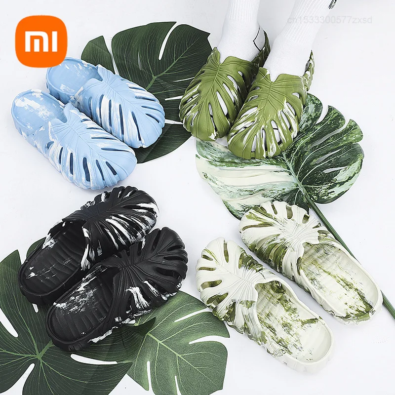 

Сандалии Xiaomi из ЭВА для мужчин и женщин, мягкие дышащие удобные однотонные босоножки на толстой подошве, Повседневная Уличная одежда, лето