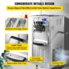 VEVOR 40L/H Soft Ice Cream Maker Commercial Mobile Tricolor Flavors Sorbet Sweet Cones Benchtop Gelato  Vending Freezing Machine 4