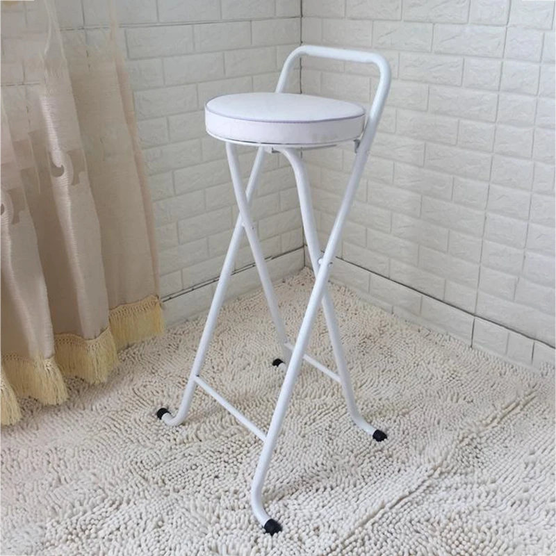 

European Bar High Stool Folding Fishing Stool Thickening Bar Chair Bar Stool Tabouret De Bar Banqueta Alta Modern Metalic Chair